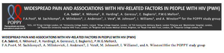 Two Thirds Of Hiv Group Report Pain And 14 Endure Widespread Pain 50 To 80 Report Pain Average Age Only 53